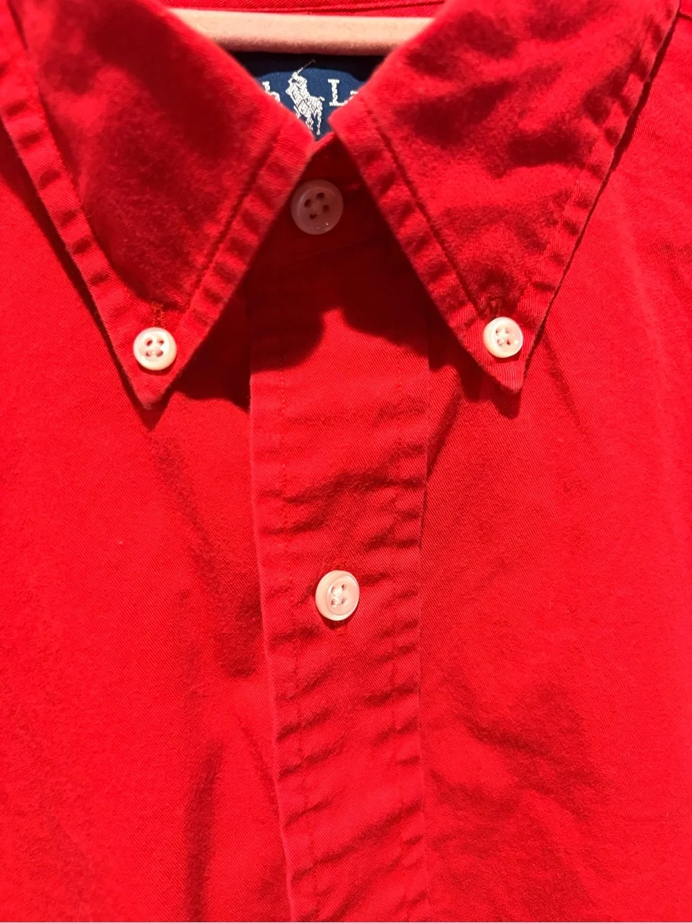 1990’s Vintage Polo by Ralph Lauren Red Blake Button-Down Oxford Shirt